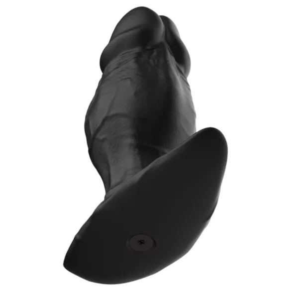 Kangvo - magnetický nafukovací silikónový dildo (čierny)