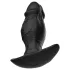 Kangvo - magnetický nafukovací silikónový dildo (čierny)