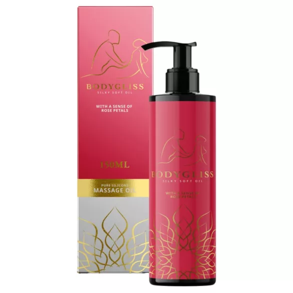 BodyGliss - masážny olej a lubrikant - ruža - 150ml
