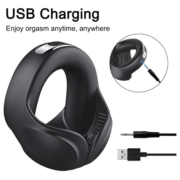 AlvUp - vibračný erekčný krúžok - čierny