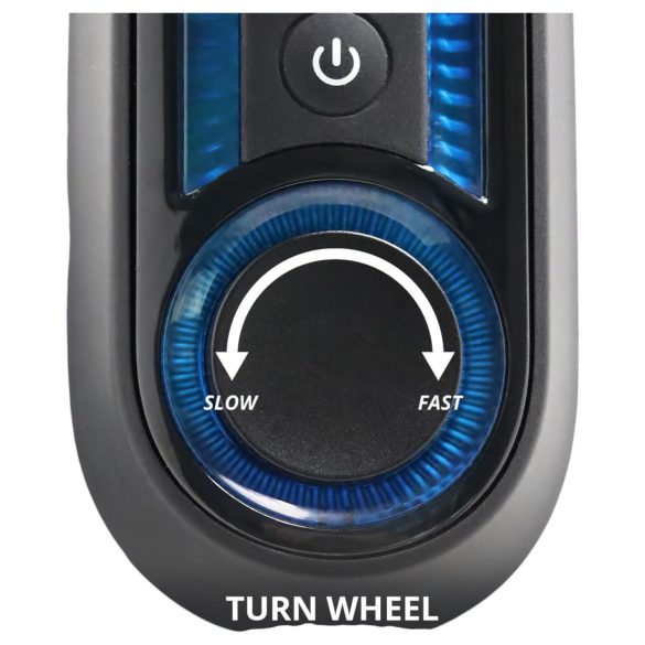 Leten SM320 - mužský masturbátor s vibráciami, pohybom a ohrevom - čierny