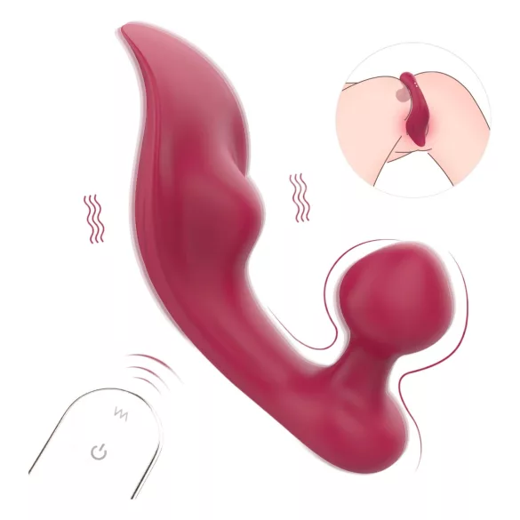 Sex HD Chomper - vibrátor na klitoris a anál - červený