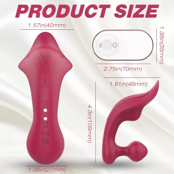 Sex HD Chomper - vibrátor na klitoris a anál - červený