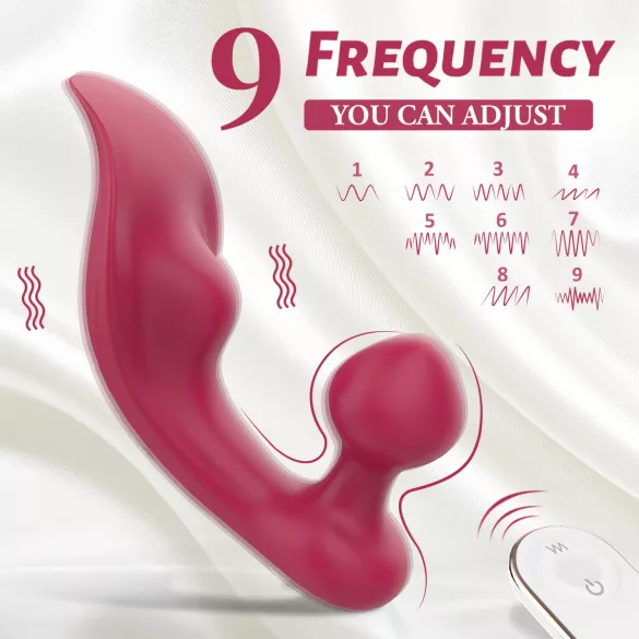 Sex HD Chomper - vibrátor na klitoris a anál - červený