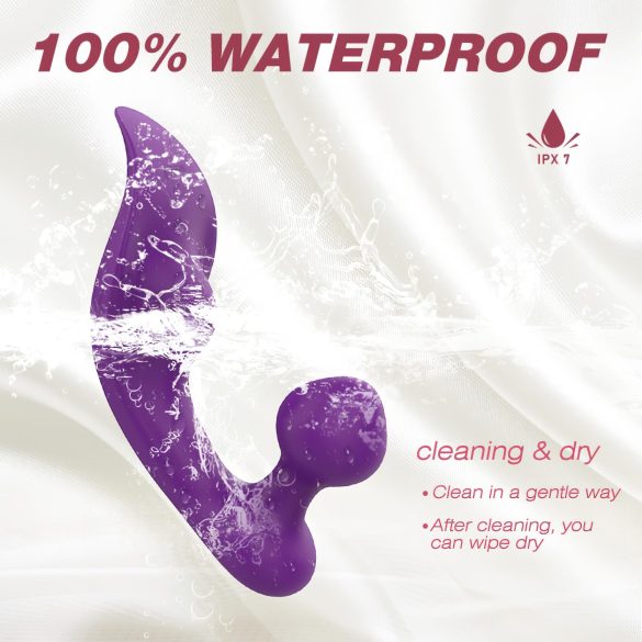 Sex HD Chomper - vibrátor na klitoris a análny - vodotesný - fialový