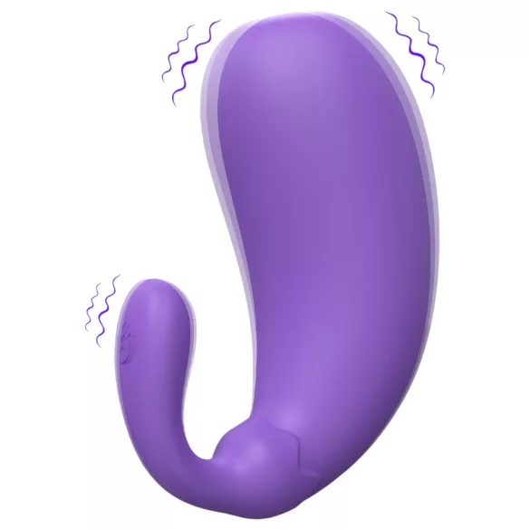 Sex HD - vibračné vajíčko v tvare baklažánu - fialová