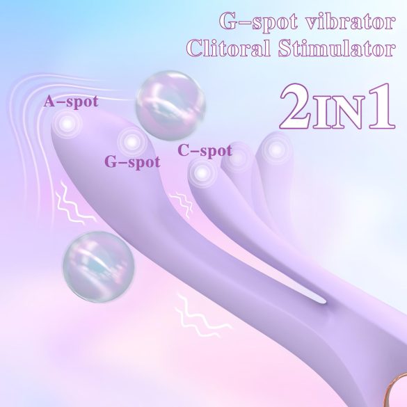 Sex HD Kaethe - vibrátor na klitoris s ramenom - fialový