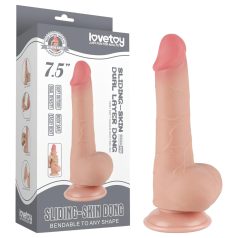   Lovetoy - realistický dvojvrstvový dildo s prísavkou - 19,5 cm - telová farba