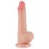 Lovetoy - realistický dvojvrstvový dildo s prísavkou - 19,5 cm - telová farba