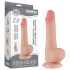 Lovetoy - dvojvrstvové realistické dildo s semenníkmi - 20 cm - naturálny