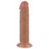 Lovetoy - realistické dildo s prísavkou - dvojvrstvové - 20 cm - telová farba