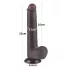 Lovetoy - realistický dvojvrstvový dildo s prísavkou - 20,8 cm - hnedý