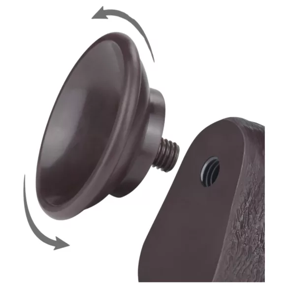 Lovetoy - realistický dvojvrstvový dildo s prísavkou - 20,8 cm - hnedý