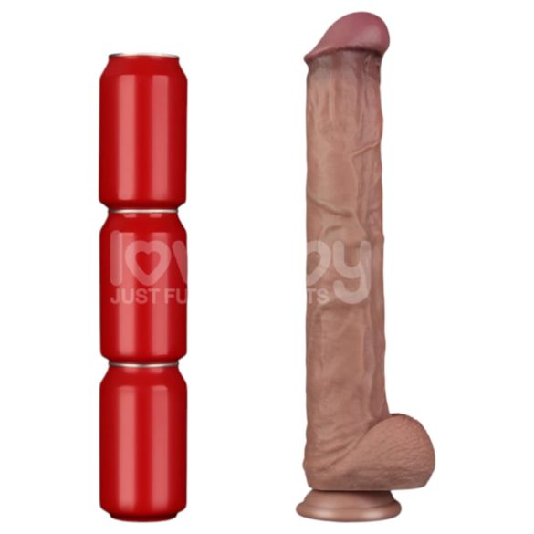 Lovetoy - realistický XXL dildo - dvojvrstvové - 36,5 cm - telová farba