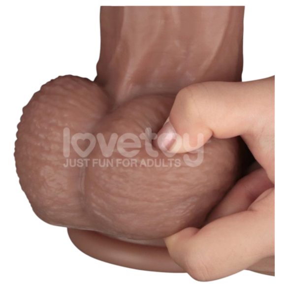 Lovetoy - realistický XXL dildo - dvojvrstvové - 36,5 cm - telová farba