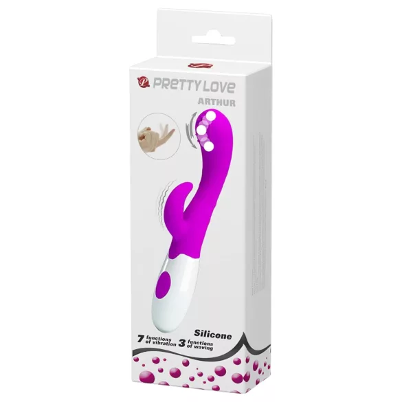 Pretty Love Arthur - vibrátor na bod G s pohyblivou hlavou - fialový
