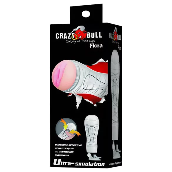Crazy Bull - masturbátor s prísavkou - realistický - naturálny