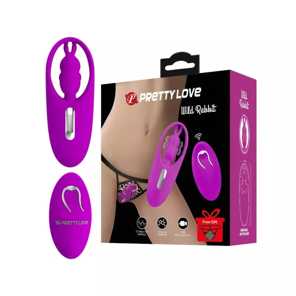 Pretty Love - vibrátor na klitoris s králičími ušami - ružový