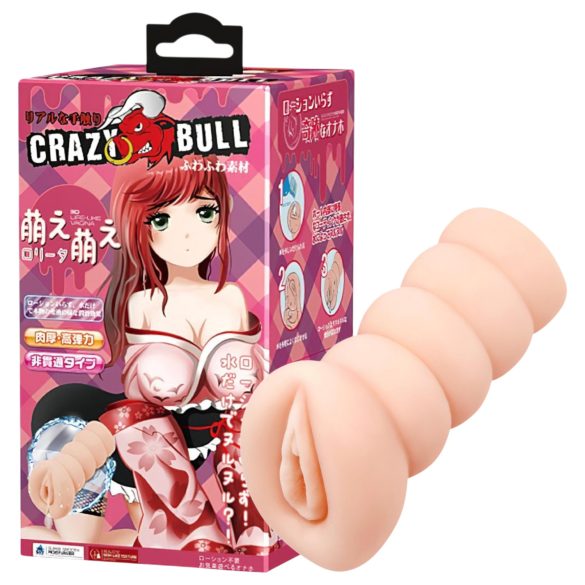 Crazy Bull - vagína masturbátor - realistická - naturálny odtieň