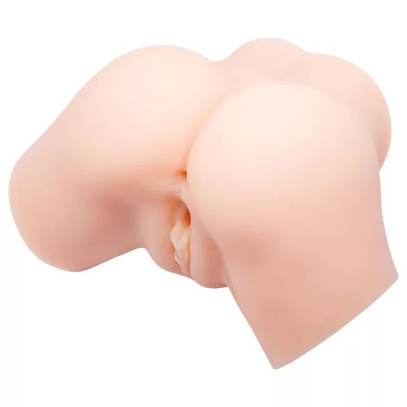 Crazy Bull - realistický vibračný masturbátor zadoček - telová farba