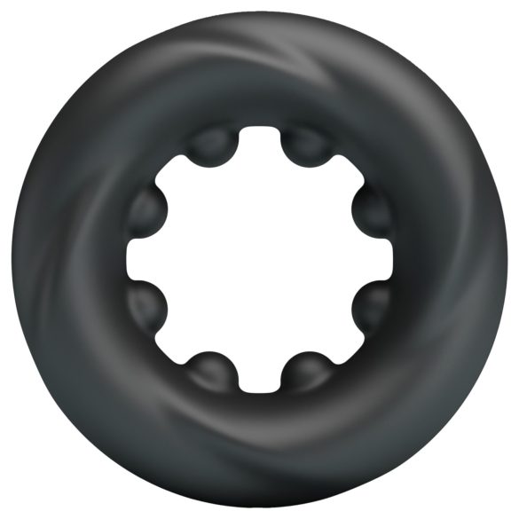 Crazy Bull - vibračný erekčný krúžok - stimulácia - čierny