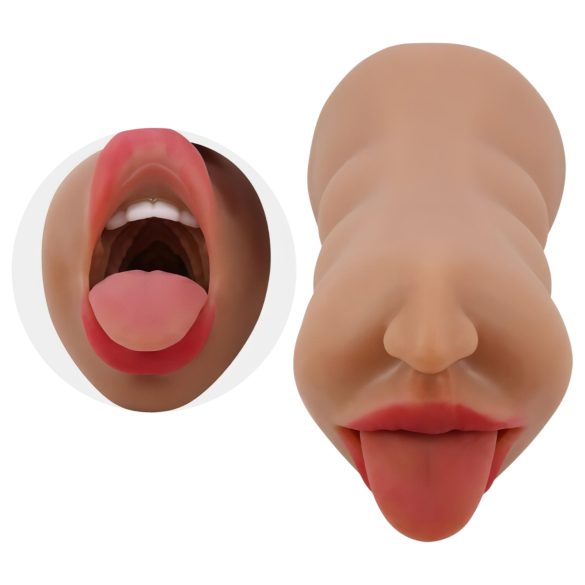 Crazy Bull - masturbátor ústa a vagína - realistický - telová farba