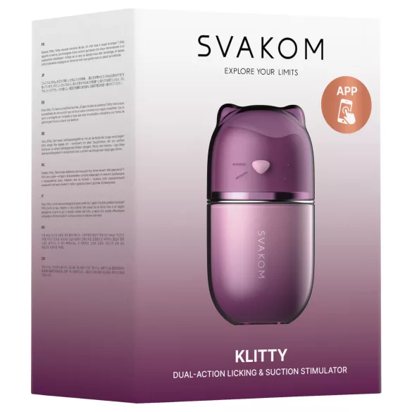 Svakom Klitty - Aplikáciou ovládaný sací a lízací stimulátor klitorisu