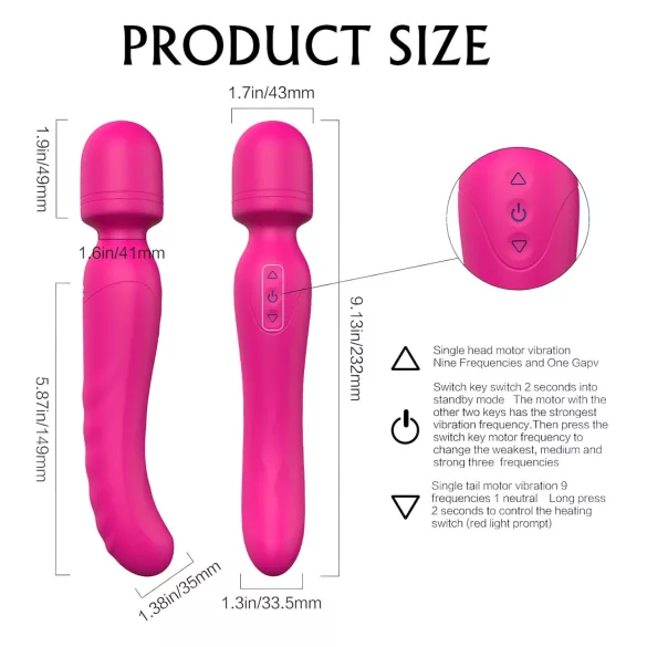 Sex HD Iris - masážny vibrátor s ohrevom a 2 motormi - ružový