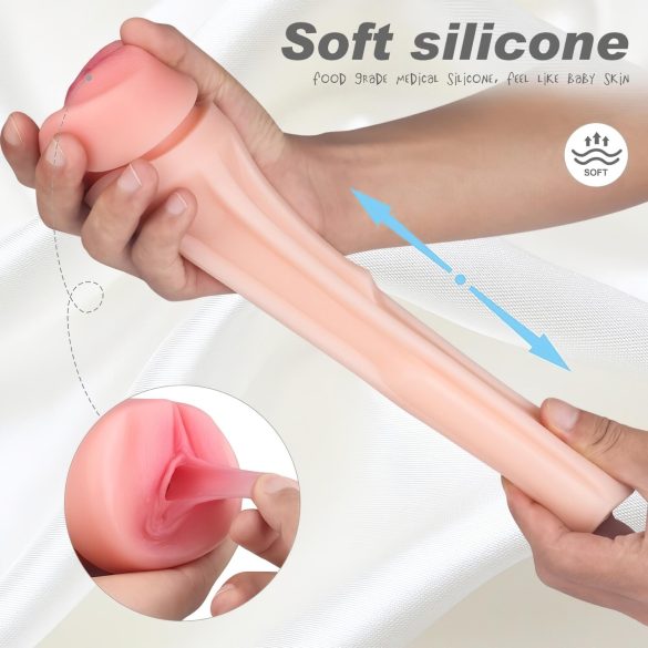 Sex HD Marcus - realistická umelá vagína v puzdre - čierna/prírodná