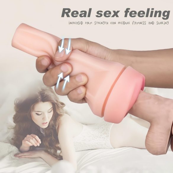 Sex HD Marcus - realistická umelá vagína v puzdre - čierna/prírodná