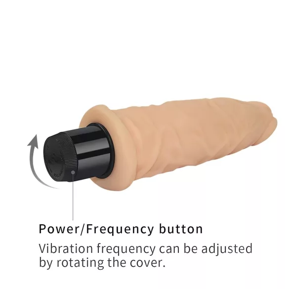 Lovetoy Real Feel - realistický vibrátor - 19 cm - naturálna farba