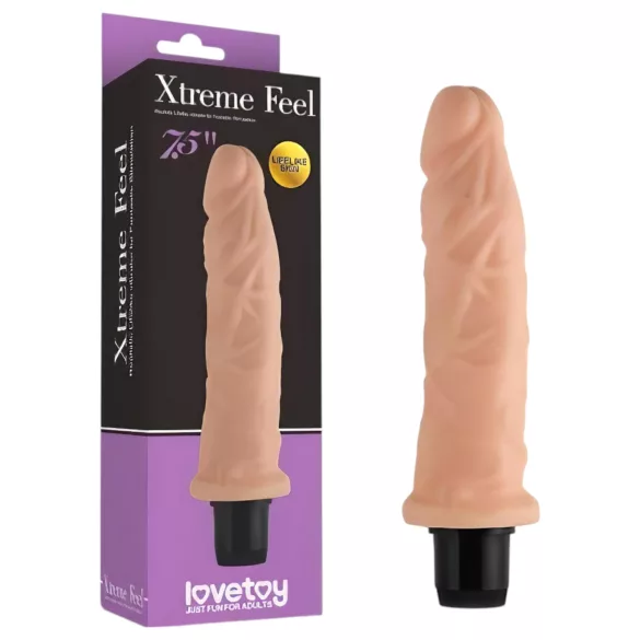 Lovetoy Real Feel - realistický vibrátor - 19 cm - naturálna farba