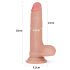 Lovetoy Nature Cock - realistický dvojvrstvový dildo - 18cm (prírodný)