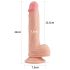 Lovetoy - realistický dildo s prísavkou - 21 cm - telová farba