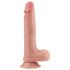 Lovetoy - realistický dvojvrstvový dildo - 20 cm - telová farba