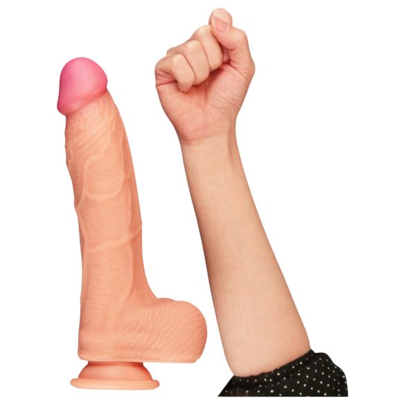 Lovetoy - realistický dildo - dvojvrstvové - 25 cm - telová farba