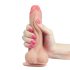 Lovetoy Sliding-Skin - dvojvrstvové dildo - 18 cm (prírodná farba)