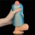 Lovetoy - obojstranný masturbátor pre mužov - vrúbkovaný povrch - modrý