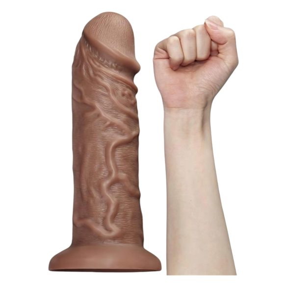 Lovetoy Chubby - realistický prísavný dildo - 25cm (prírodná)