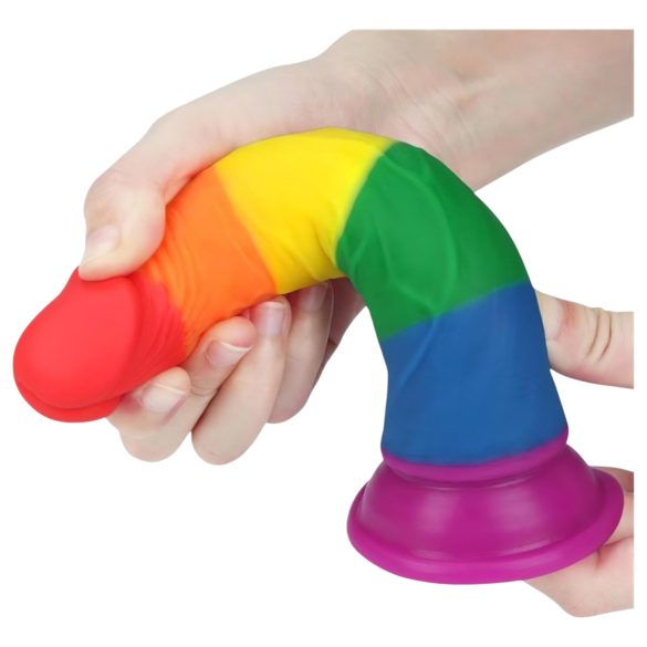 Lovetoy Prider - realistický dildo - 19 cm - dúhové