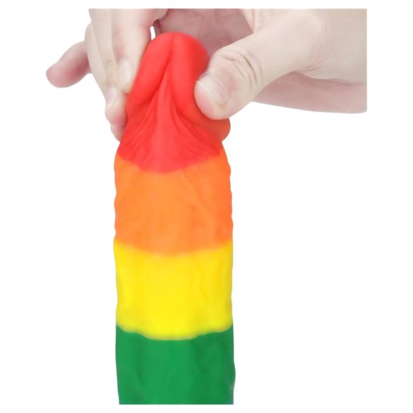 Lovetoy Prider - realistický silikónový dildo - 19cm (dúhový)