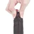 Lovetoy Sliding-Skin - dvojvrstvové dildo - 18 cm (hnedé)