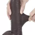 Lovetoy - realistický dvojvrstvový dildo - 23 cm - hnedá