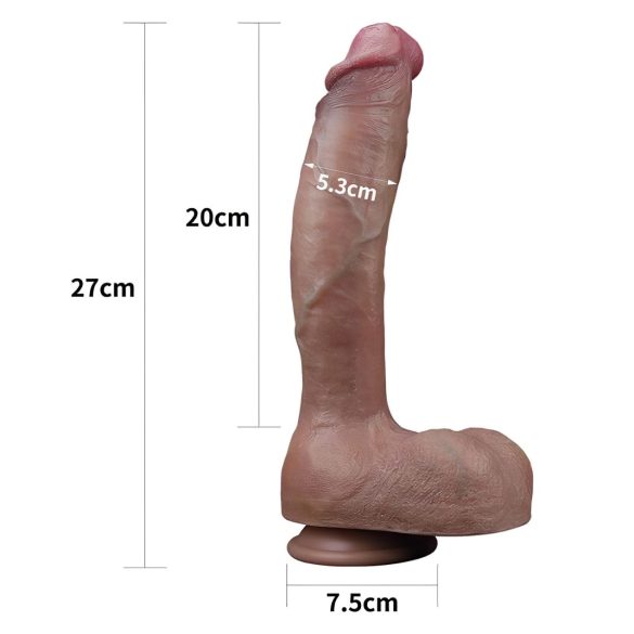 Lovetoy Nature Cock - dvojvrstvové realistické dildo - 26cm (naturálne)