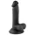 Mr. Rude - realistický dildo s prísavkou a semenníkmi - 17 cm - čierny