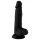 Mr. Rude - realistický dildo s prísavkou a semenníkmi - 19 cm - čierny