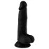 Mr. Rude - realistický dildo s prísavkou a semenníkmi - 19 cm - čierny