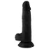 Mr. Rude - realistický dildo s prísavkou a semenníkmi - 19 cm - čierny