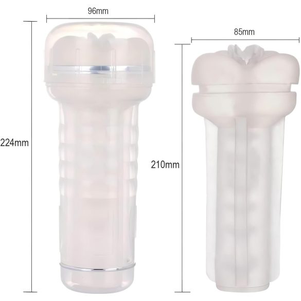 Tracy's Dog Crystal - realistická umelá vagína masturbátor - priehľadná