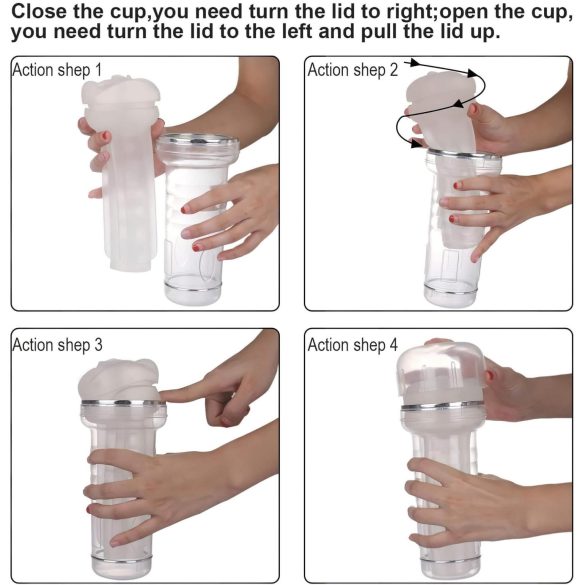 Tracy's Dog Crystal - realistická umelá vagína masturbátor - priehľadná